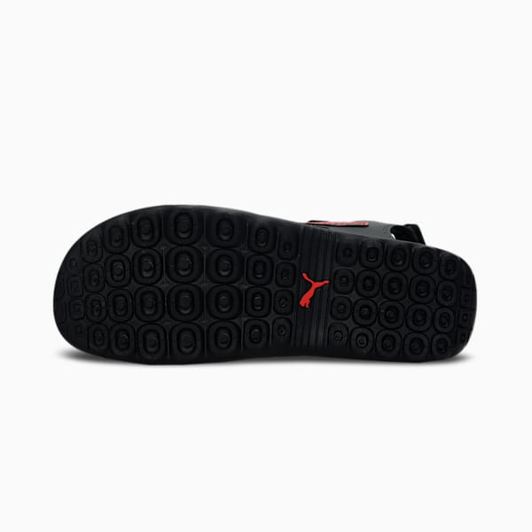 Sporty Unisex Sandals, Dark Shadow-Puma Black-High Risk Red, extralarge-IND