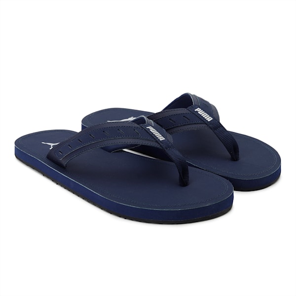 Circuit Men's Flip Flops, Peacoat-Silver, extralarge-IND