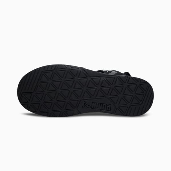 Path Men's Sandals, Puma Black-Silver, extralarge-IND