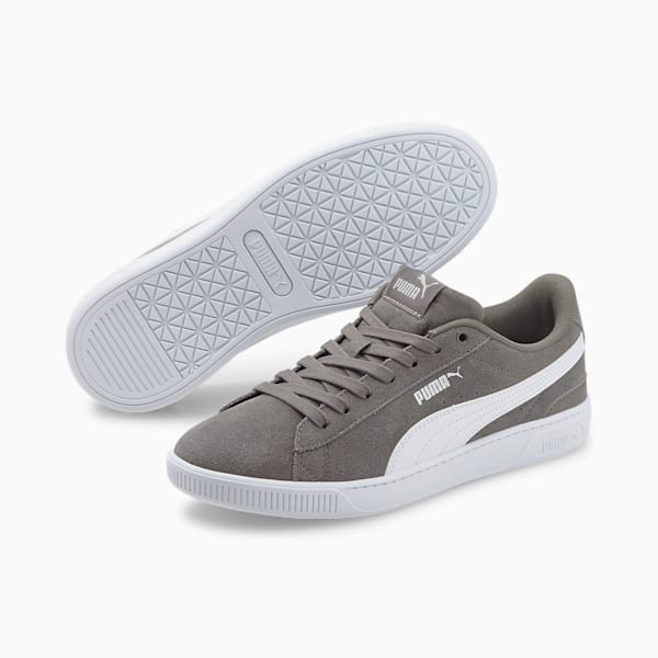 Tenis para mujer Vikky V3, Steel Gray-Puma White-Puma White-Puma Silver, extralarge