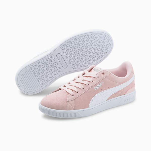 Vikky V3 Women's Sneakers, Chalk Pink-Puma White-Puma Silver
