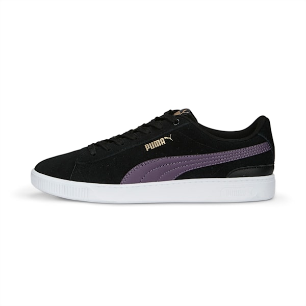 Vikky V3 Women's Sneakers, PUMA Black-Purple Charcoal-PUMA Gold, extralarge-IND