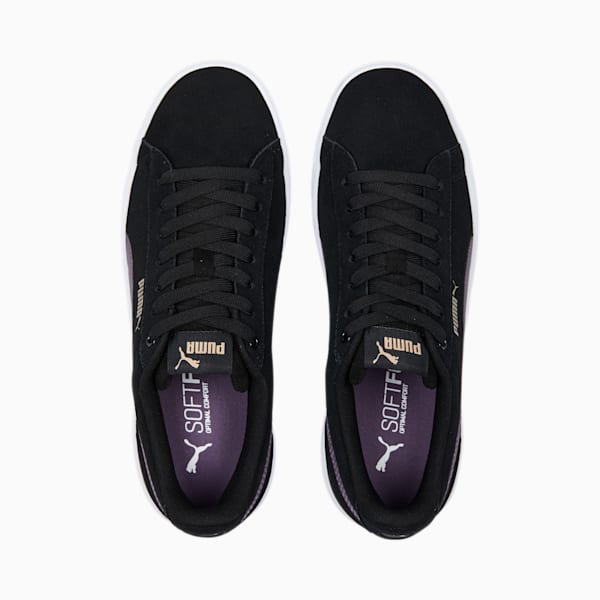 Vikky V3 Women's Sneakers, PUMA Black-Purple Charcoal-PUMA Gold