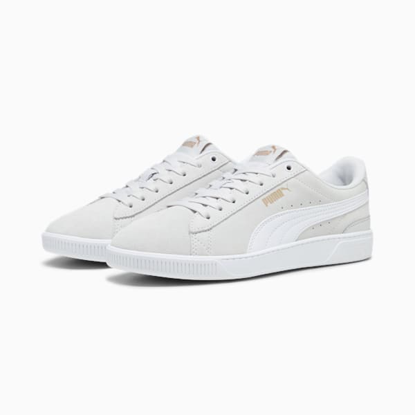 Baskets Vikky V3 Femme, Feather Gray-PUMA White-PUMA Gold, extralarge