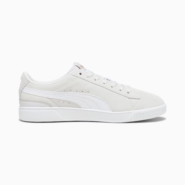 Vikky V3 Women's Sneakers, Feather Gray-PUMA White-PUMA Gold, extralarge