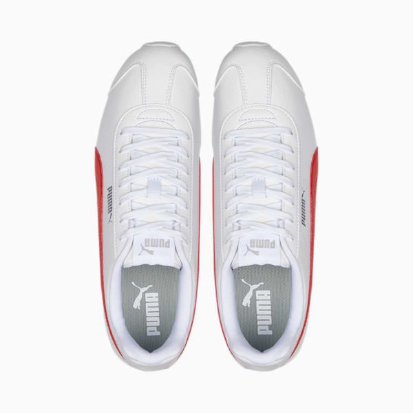 Turin III Men's Sneakers, Puma White-High Risk Red-Limoges, extralarge