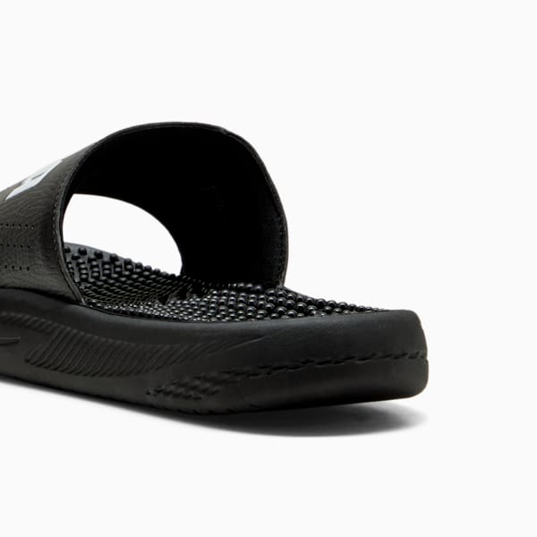 SOFTRIDE Massage Men's Slides, Puma Black-Puma White, extralarge-AUS