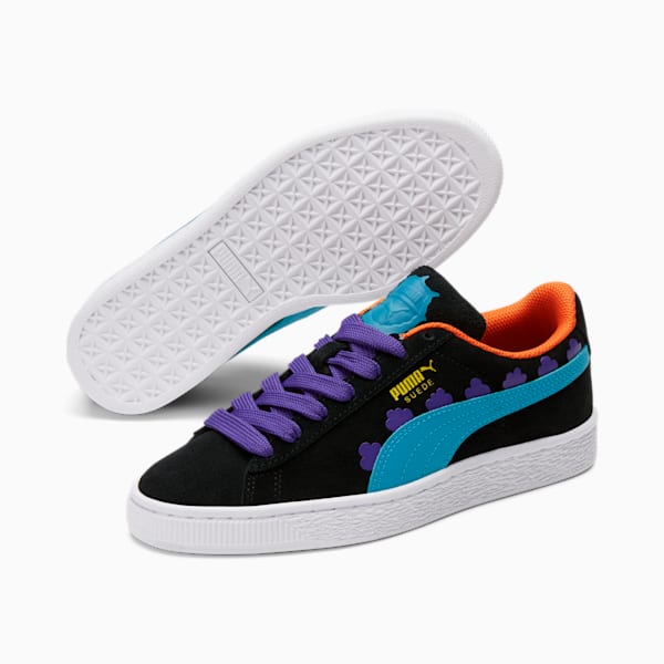 PUMA x RUGRATS Suede Sneakers JR, Puma Black-Caribbean Sea, extralarge