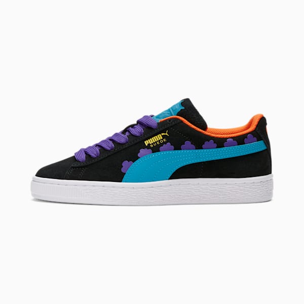 PUMA x RUGRATS Suede Sneakers JR, Puma Black-Caribbean Sea, extralarge