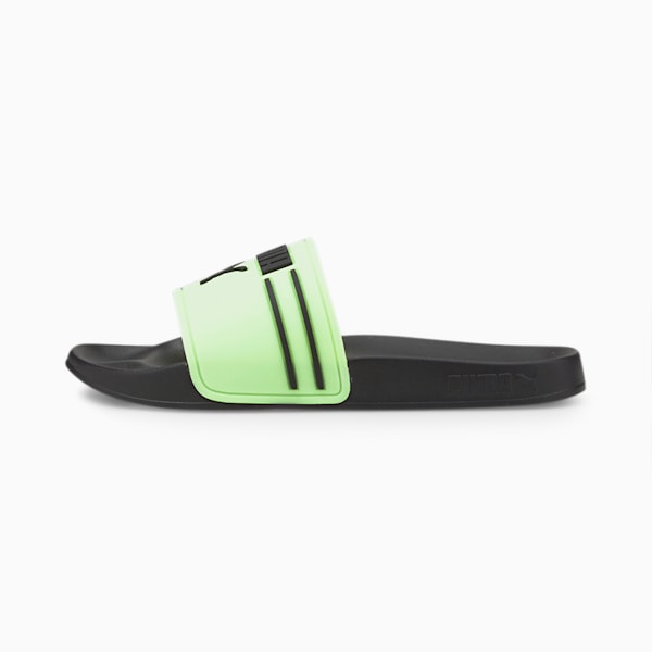 Leadcat 2.0 Neon Unisex Slides, Puma Black-Fizzy Lime, extralarge-IND