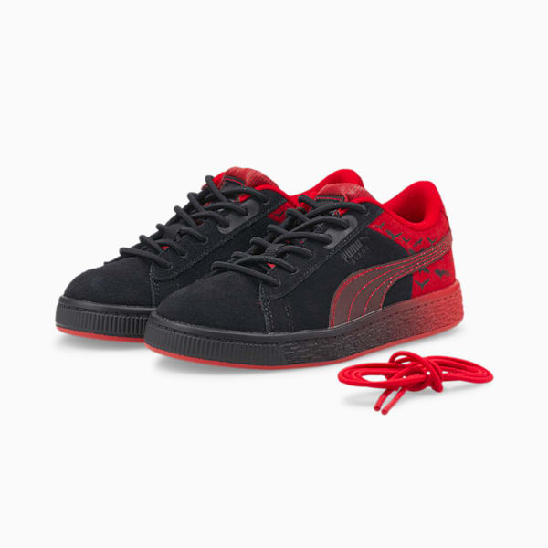 PUMA x BATMAN Suede Classic Batman Little Kids' Shoes, Puma Black, extralarge