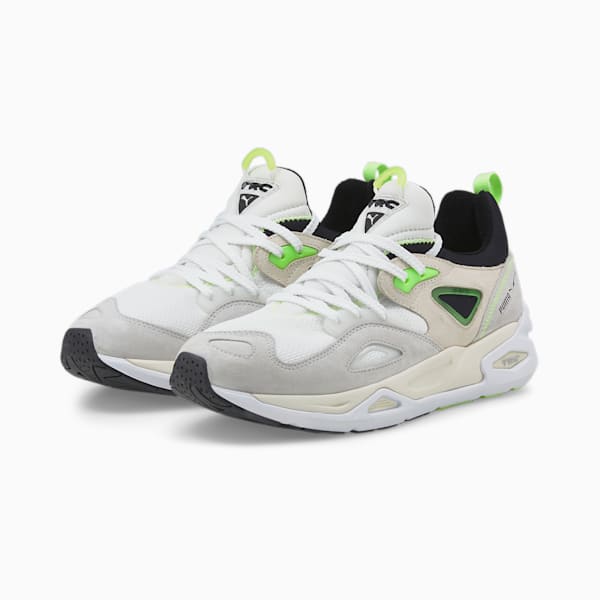 TRC Blaze The Triangle Sneakers, Puma White-Nimbus Cloud-Green Glare, extralarge