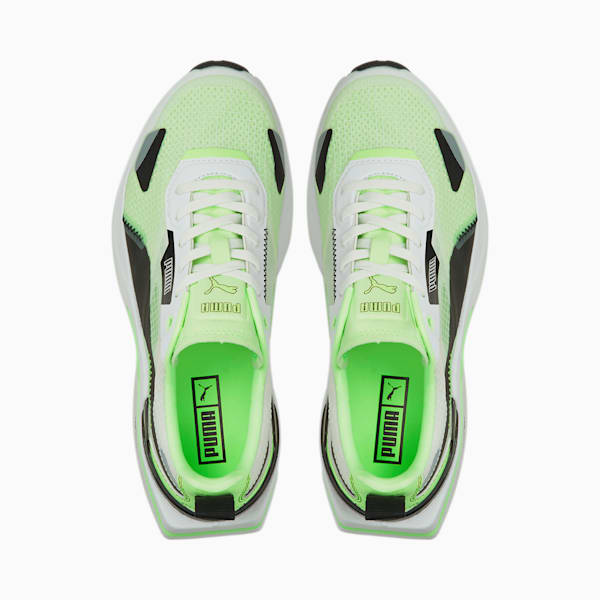 Kosmo Rider Women's Trainers, Puma White-Fizzy Lime