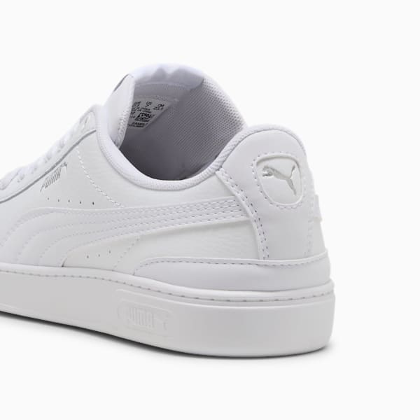 Tenis Vikky v3 Cuero para mujer, Puma White-Puma White-Puma Silver, extralarge