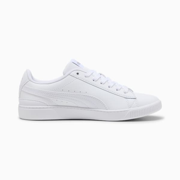 Tenis Vikky v3 Cuero para mujer, Puma White-Puma White-Puma Silver, extralarge