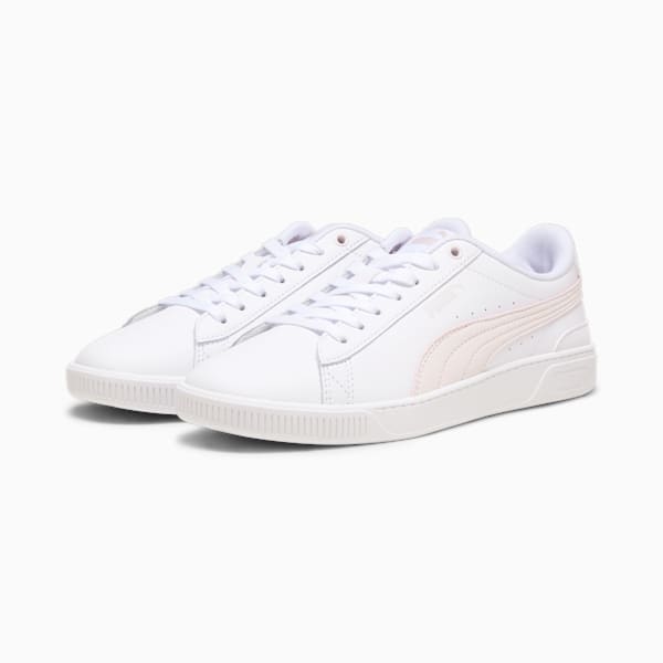 Vikky V3 Leather Women's Sneakers, PUMA White-Galaxy Pink, extralarge-IND