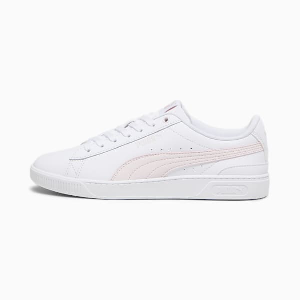 Vikky V3 Leather Women's Sneakers, PUMA White-Galaxy Pink, extralarge-IND
