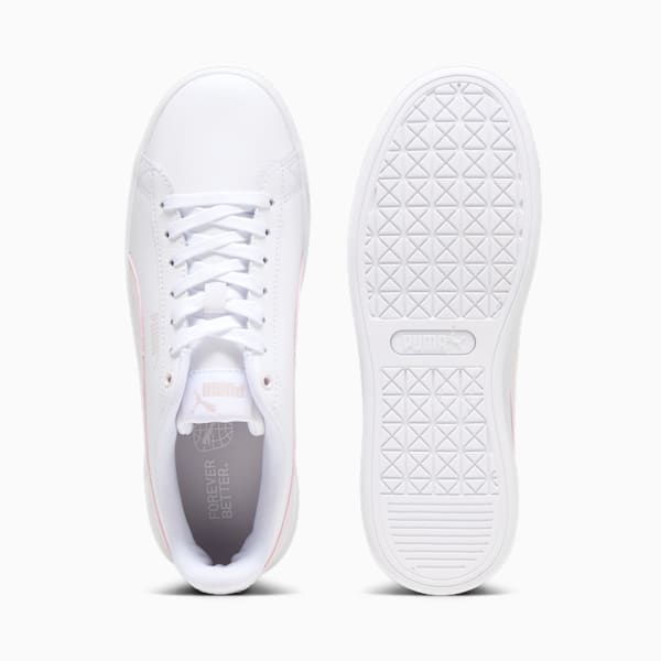Vikky V3 Leather Women's Sneakers, PUMA White-Galaxy Pink, extralarge-IND