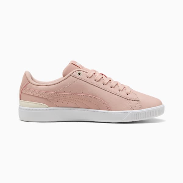 ウィメンズ ビッキー V3 レザー スニーカー, Rose Quartz-Frosted Ivory-PUMA White, extralarge-JPN