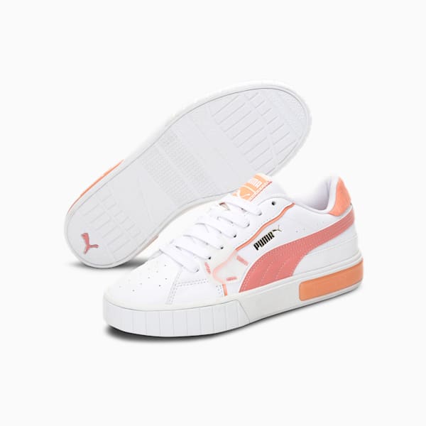 Cali Star Tech Women's Sneakers, Puma White-Peach Pink-Rosette, extralarge-IND