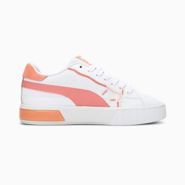 Cali Star Tech Women's Sneakers, Puma White-Peach Pink-Rosette, extralarge-IND
