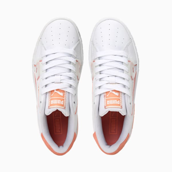 Cali Star Tech Women's Sneakers, Puma White-Peach Pink-Rosette, extralarge-IND