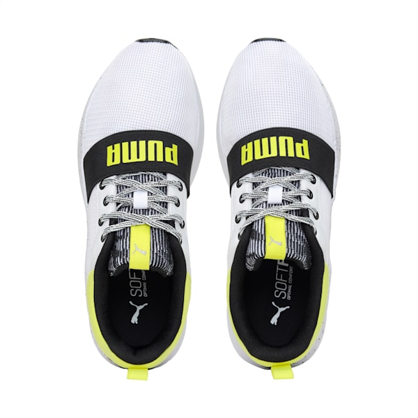 Puma Wired Run Visual Ets Kids Sneakers, Puma White-Lemon Sherbert, extralarge-IND