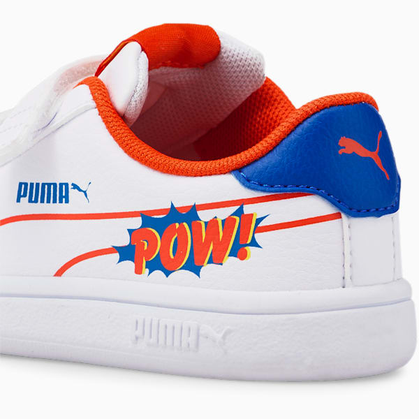 Smash v2 Comics V Toddlers' Shoes, Puma White-Cherry Tomato-Victoria Blue, extralarge