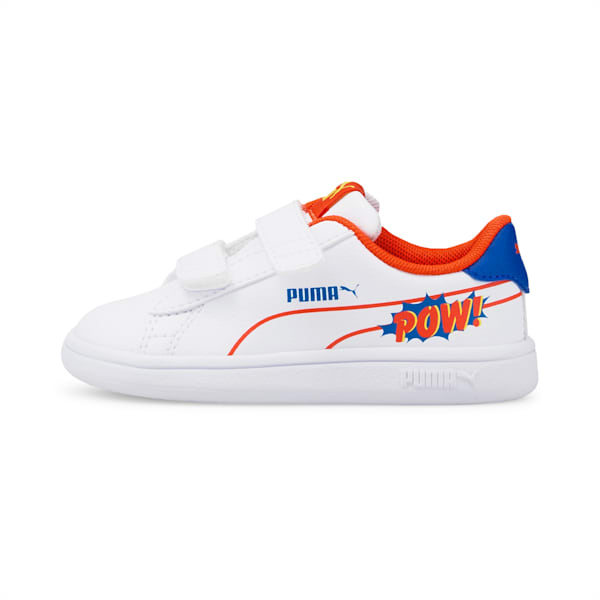  PUMA Smash v2 Suede Preschool Sneakers (High Risk Red/Puma  White)(11 M US Little Kid)