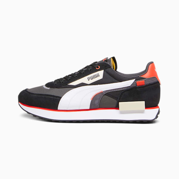Future Rider Displaced Sneakers, Dark Coal-PUMA White, extralarge-IND