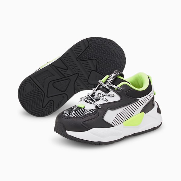 RS-Z Visual Effects Toddlers' Shoes, Puma Black-Green Glare, extralarge