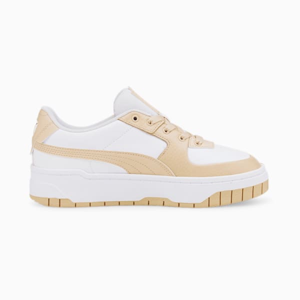 Cali Dream Leather Women's Sneakers, Puma White-Shifting Sand, extralarge