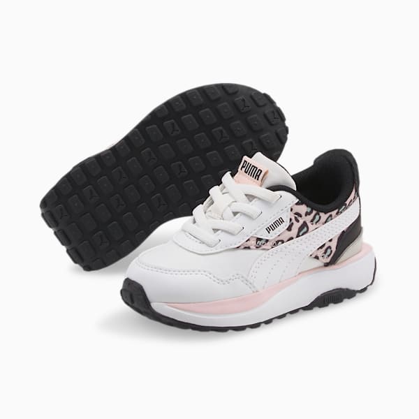 Tenis para bebés Cruise Rider Summer Roar, Puma White-Chalk Pink-Puma Black, extralarge