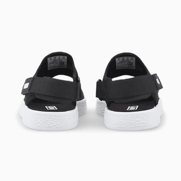 Light Flex Summer Kids' Sandals, Puma Black-Puma White, extralarge-IND
