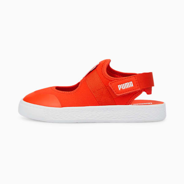 キッズ ライトフレックス サマー サンダル 17-21cm, Cherry Tomato-Puma White