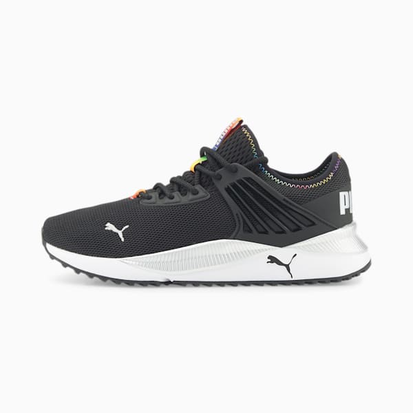 Pacer Future Rainbow Hues Unisex Shoes, Puma Black-Puma Silver, extralarge-IND