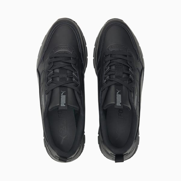 R78 Trek Lth Unisex Sneakers, Puma Black-Puma Black, extralarge-IND