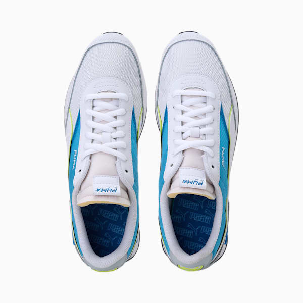 Future Rider Double Tech Unisex Sneakers, Puma White-Puma Black-Future Blue, extralarge-IND