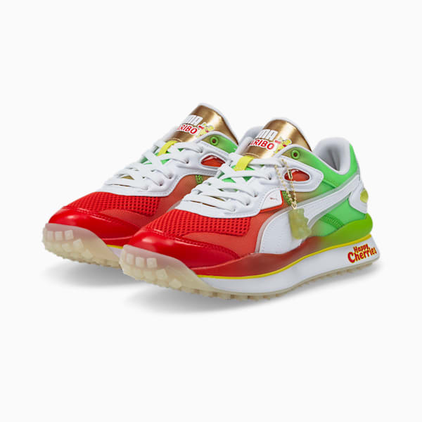 PUMA x HARIBO Street Rider Sneakers JR, Poinciana-Jasmine Green-Puma White, extralarge