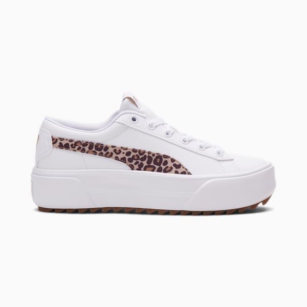 Kaia Platform Leo Women's Sneakers, Puma White-Croissant-Fudge, extralarge