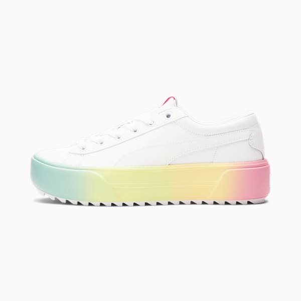 Kaia Platform Fade Women's Sneakers, Puma White-Puma White-Peony, extralarge