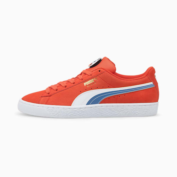 Suede Go For Sneakers, Firelight-Puma White-Vallarta Blue, extralarge