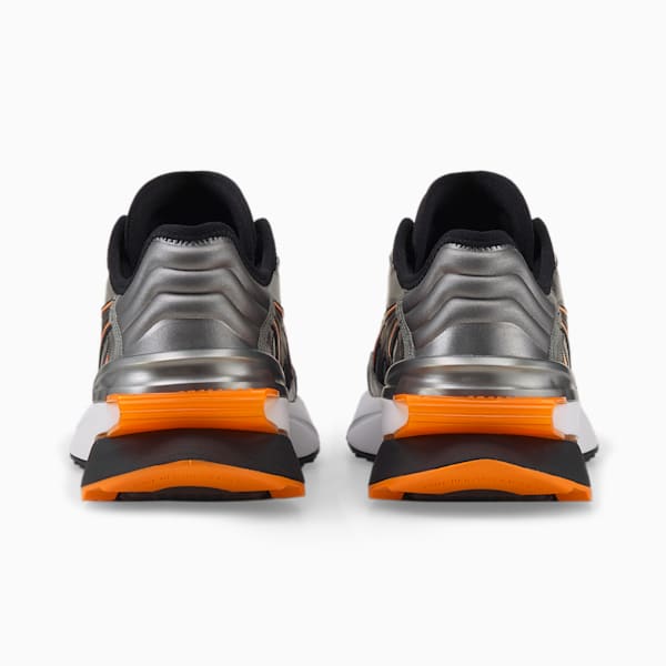 PWRFRAME OP-1 Chrome Roads Unisex Sneakers, Puma Aged Silver-Puma Black-Vibrant Orange, extralarge-IND