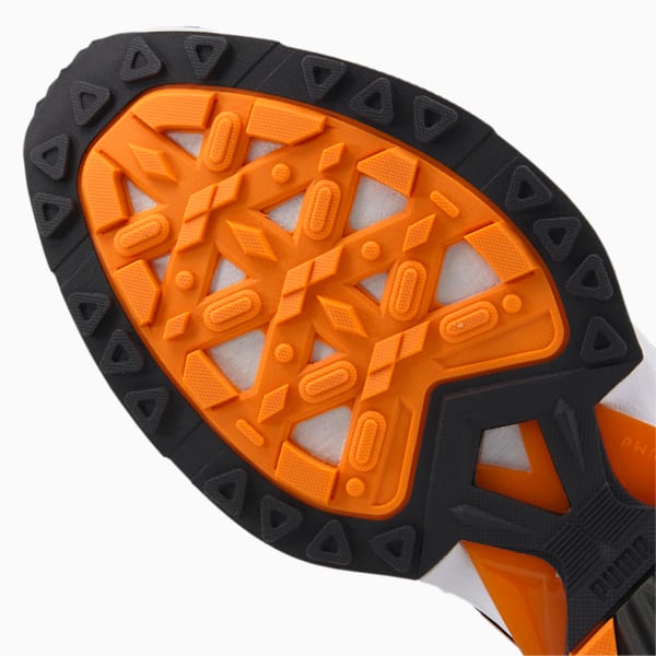 PWRFRAME OP-1 Chrome Roads Unisex Sneakers, Puma Aged Silver-Puma Black-Vibrant Orange, extralarge-IND