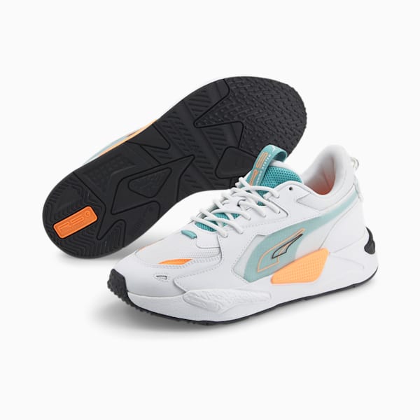 RS-X SPLIT Unisex Sneakers, Puma White-Porcelain-Neon Citrus, extralarge-IND