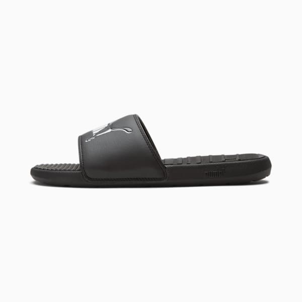 Cool Cat Leap Men's Slides, Puma Black-Dark Shadow-Puma White, extralarge