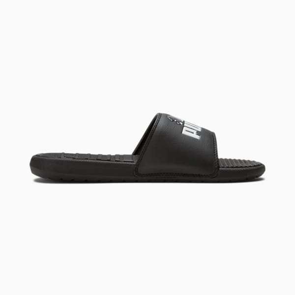 Cool Cat Leap Men's Slides, Puma Black-Dark Shadow-Puma White, extralarge