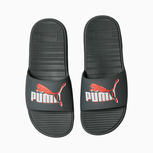 Cool Cat Leap Men's Slides, CASTLEROCK-Nasturtium-Puma White, extralarge