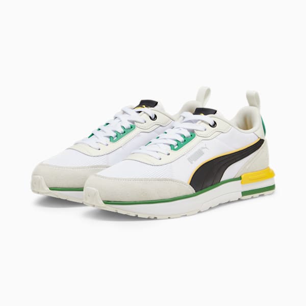 R22 Sneakers, PUMA White-PUMA Black-Vapor Gray-Yellow Sizzle, extralarge