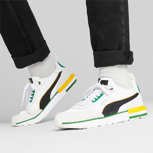 Tenis R22, PUMA White-PUMA Black-Vapor Gray-Yellow Sizzle, extralarge